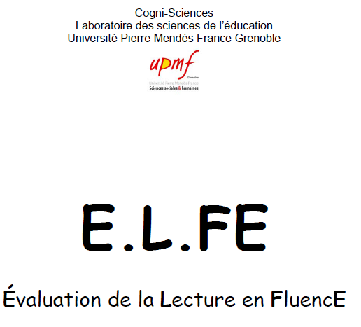 image Evaluation de la Lecture en FluencE  2008