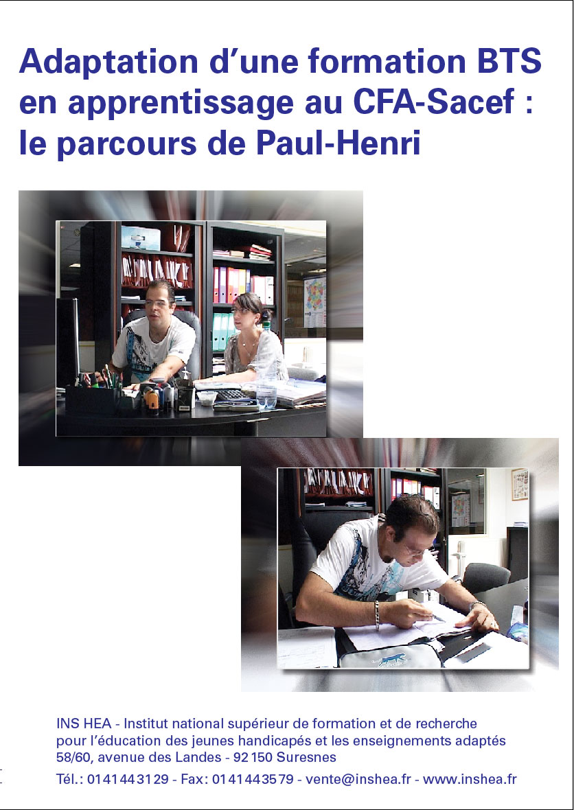 Jaquette du film "Adaptation d'une formation BTS en apprentissage au CFA-Sacef : le parcours de Paul-Henri"
