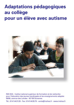 Jaquette du film "Adaptations pédagogiques au collège pour un élève avec autisme" illustrée par une photo d'un collègien et de son AVS.