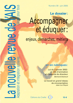 Couverture de La nouvelle revue de l'adaptation et de la scolarisation, n°30